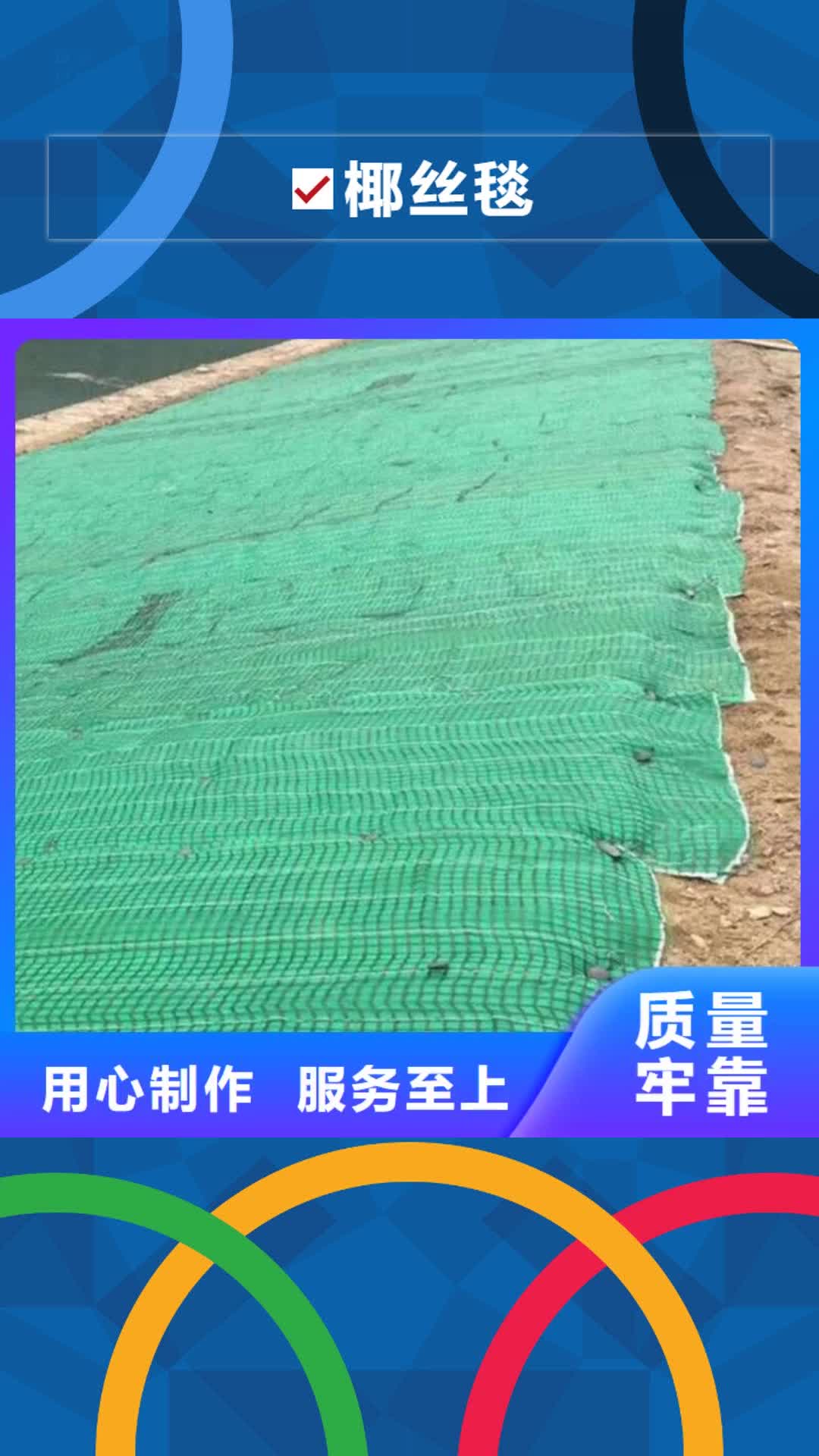 【陕西 椰丝毯,钢塑土工格栅实地大厂】